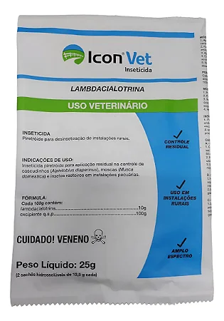 Icon Vet 25g Solução Potente para Controle de Pragas Urbanas e Rurais