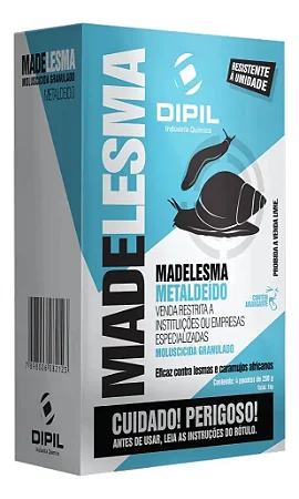 Lesmicida Madelesma Resistente Umidade Cx C/4un 250gr (1kg)