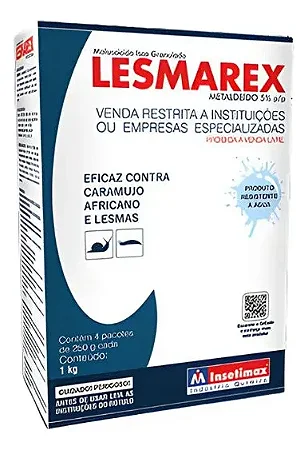Kit 4x Lesmarex 250g – Lesmicida para Eliminar Lesmas e Caramujos