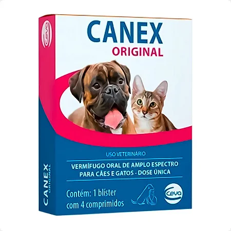 Canex Original 10kg Caixa com 4 Comprimidos Controle de Vermes