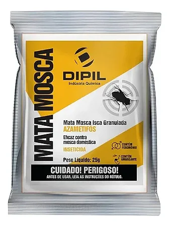Mata Mosca Dipil 25g Isca Granulada Eficaz Contra Moscas