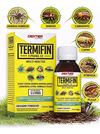 Termifin Fipronil CE 50ml Inseticida para Controle de Pragas