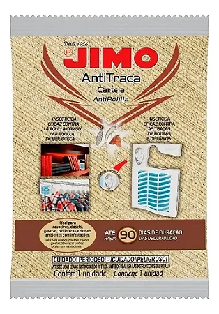 Jimo Anti Traça Cartela Mata e Repele Traças por Até 90 Dias