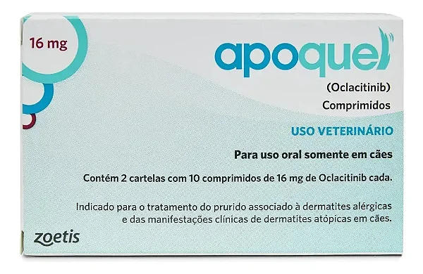 Apoquel 16mg Zoetis Tratamento Dermatite Atópica Canina