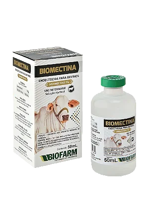 Biomectina 50ml Controle de Vermes e Carrapatos Bovinos