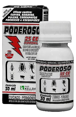 Poderoso 25 CE Fipronil Kelldrin 30ml Controle de Pragas