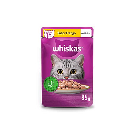 Whiskas Sachê Frango ao Molho 85g para Gatos Adultos
