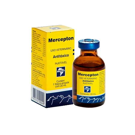 Mercepton Injetável 20ml Hepatoprotetor para Animais