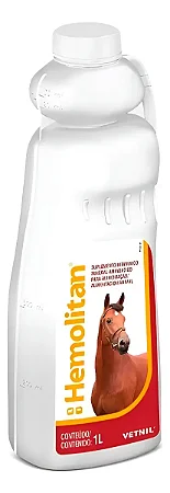 Hemolitan 1L Vetnil Suplemento Vitamínico para Equinos, Suínos e Potros