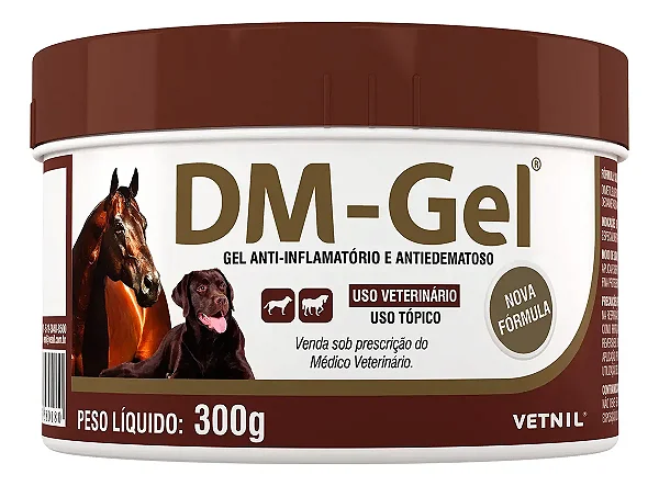 DM-Gel 300g Vetnil Anti-inflamatório Tópico para Equinos