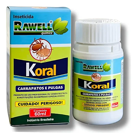 Koral 60ml Controle Ambiental de Pulgas e Carrapatos Concentrado