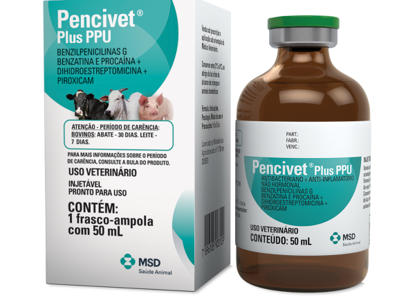 Pencivet Plus PPU Antibiótico Injetável para Bovinos e Suínos