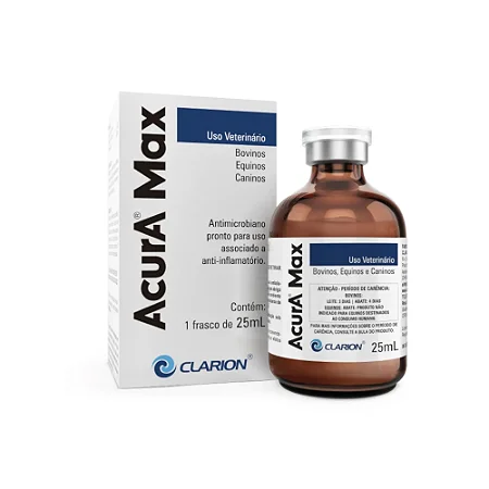 Acura 25ml Clarion Ceftiofur Antimicrobiano Bovinos Equinos Cães
