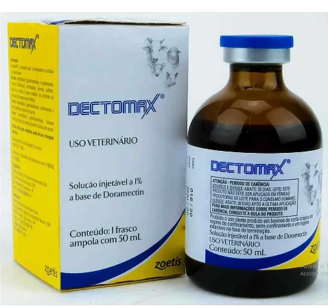 Dectomax 1% 50ml Controle de Carrapatos Vermes e Bicheiras