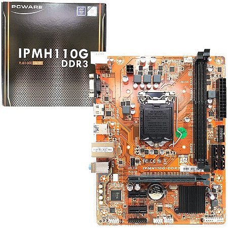 PLACA MAE 1151 MICRO ATX IPMH110G DDR3 VGA/HDMI USB 3.0 PCWARE BOX