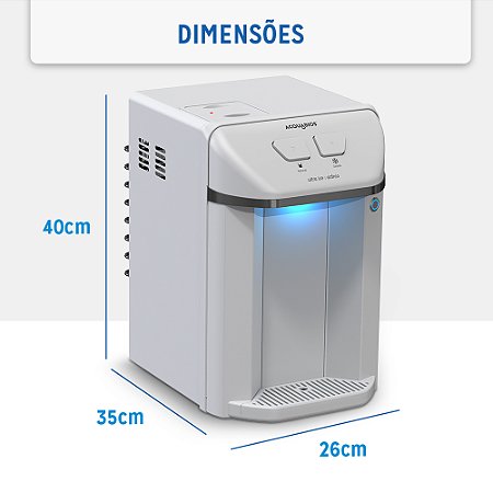 Purificador de Água Ultra Ice Classe A Premium Branco Agua Natural e Gelado  127v ou 220v Frete Pesquise Transportadora de sua Região Dúvidas Consulte o Técnico On Line Watts Zap 37 99961-9500