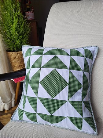Capa de Almofada Natalina Patchwork