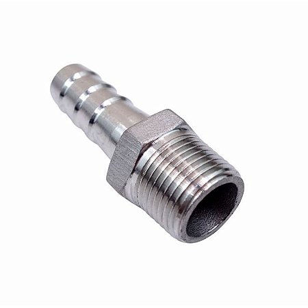 Conexão Aço Inox 304 Espigão 12mm X Rosca Macho Bsp Ø 3/4.