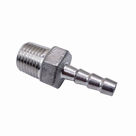 Conexão Aço Inox 304 Espigão 12mm X Rosca Macho Bsp Ø 1/2.