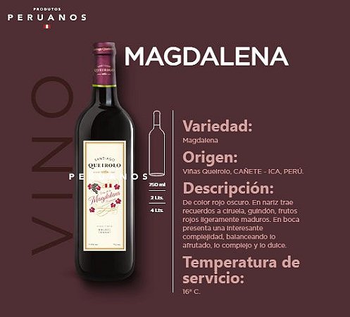 Vinho De La Magdalena Reserva Santiago Queirolo Malbec Tannat 750ml