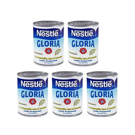 Leite evaporado peruano / Leche evaporada Gloria Nestle 390g Kit 5 leches
