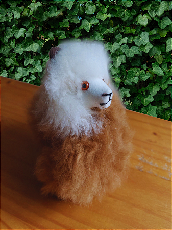 Lhama Super Fofa de pele de Alpaca 16 x 12 x 06