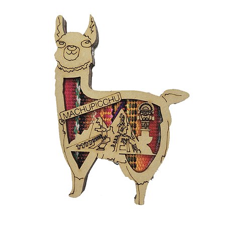 Ímã de geladeira Alpaquita em alto relevo