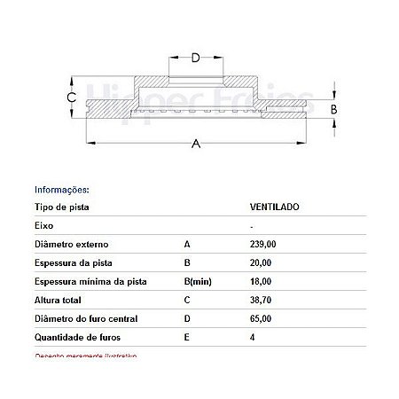 PAR DISCO DE FREIO DIANTEIRO GOL GTI, SAVEIRO, GOL 1.0 HF02A