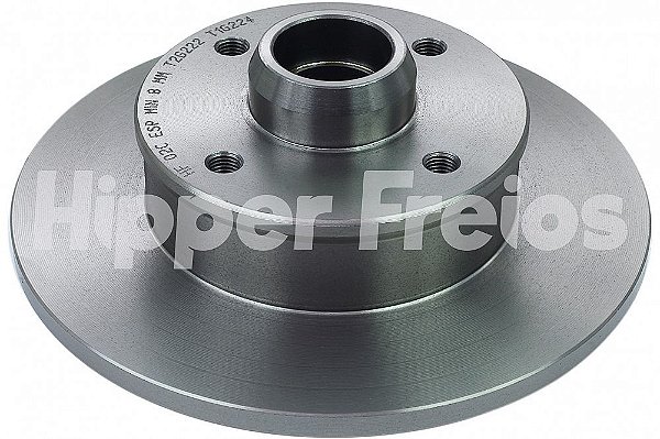 PAR DISCO DE FREIO TRASEIRO COM CUBO GOL GTI, GOLF 1.8 HF02C