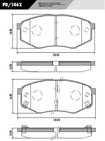 PASTILHA DE FREIO FRAS-LE HYUNDAI PD/1462 - PAR