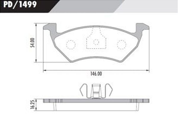 PASTILHA DE FREIO FRAS-LE VOLKSWAGEN PD/1499 - PAR