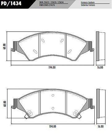 PASTILHA DE FREIO FRAS-LE FORD TROLLER T4 PD/1434 - PAR