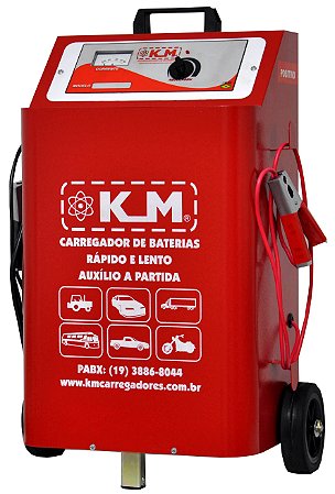 Carregador de Bateria Profissional 50A/2B 12/24V  Rápido/Lenta/Auxiliar KM