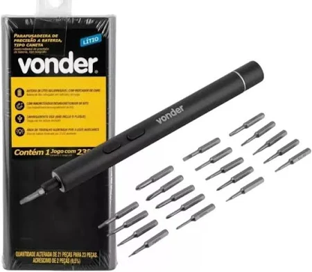 Parafusadeira Bat 5/32 3,7V 3NM Precisao Tipo Caneta VONDER