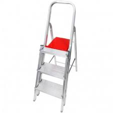 Escada Dupla Aluminio 3 Degraus 120 kilos