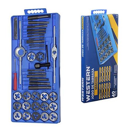 Jogo de Tarraxa Macho-cossinetes 40pçs T-40 Hobby