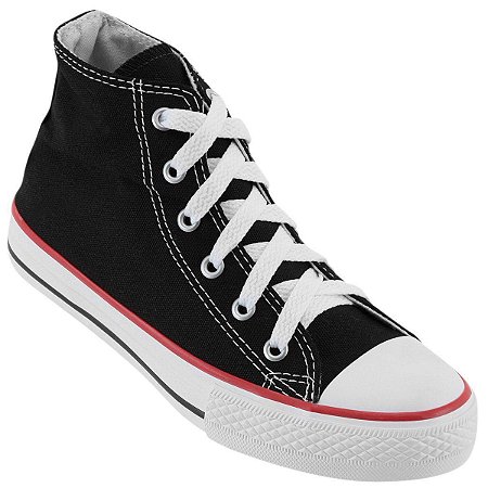 TÊNIS ALL STAR CANO ALTO LONA PRETO CK00040002 - Bad Kid Calçados e Acessórios Infantis
