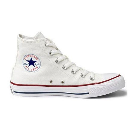 TÊNIS CONVERSE ALL STAR INFANTIL CANO ALTO BRANCO CK00040001 - BR/MARIN. -  Bad Kid Calçados e Acessórios Infantis