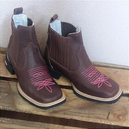 Bota Country Masculina Feminina Cano Baixo Formato Bico Quadrado Fino Couro Trabalhado Marrom Solado Em Couro Costurado A Mao Opcoes De Outras