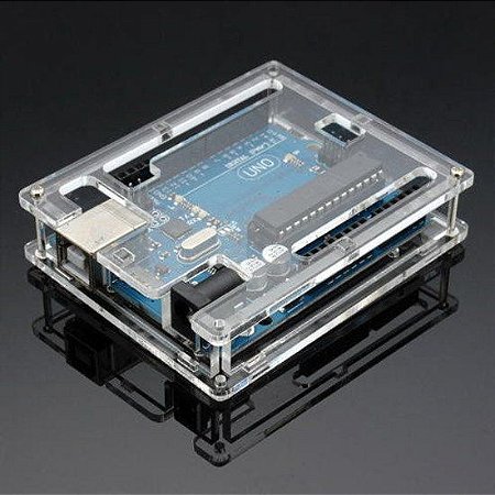 Case para Arduino Uno em Acrílico Transparente