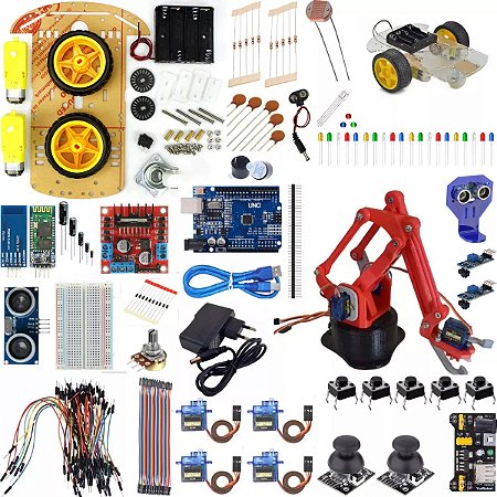 Kit Arduino Robôs com Tutorial Completo