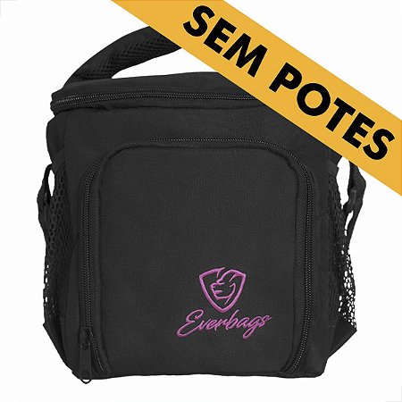 Bolsa Térmica Compacta Preto/Rosa