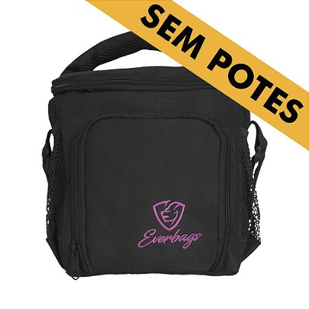 Bolsa Térmica Compacta Preto/Rosa