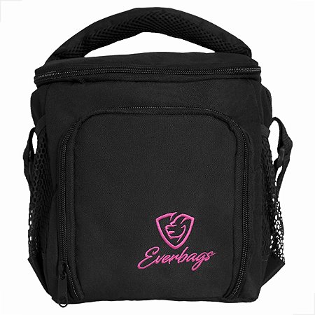 Bolsa Térmica Compacta Preto/Rosa