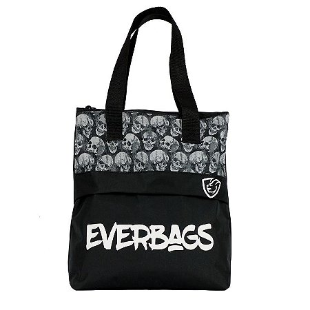 Bolsa Sacola Praia Fitness Feminina Caveira