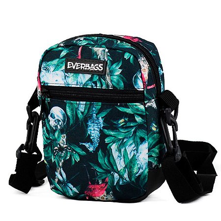 Shoulder Bag Floral Verde/Rosa