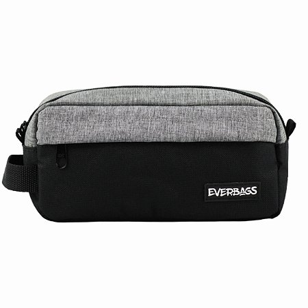 Necessaire Estojo Organizador Preto/Cinza