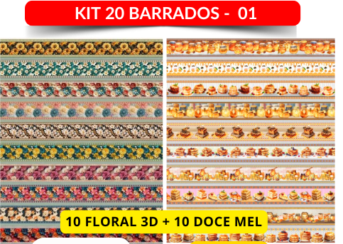 KIT 20 BARRADOS - modelo 01
