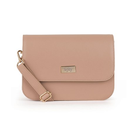 Bolsa Transversal Feminina Cor Nude Acompanha Carteira Modelo CandyQué da Marca Lefity