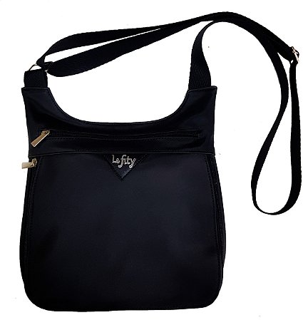 Bolsa Transversal Fashion Cor Preto Lefity